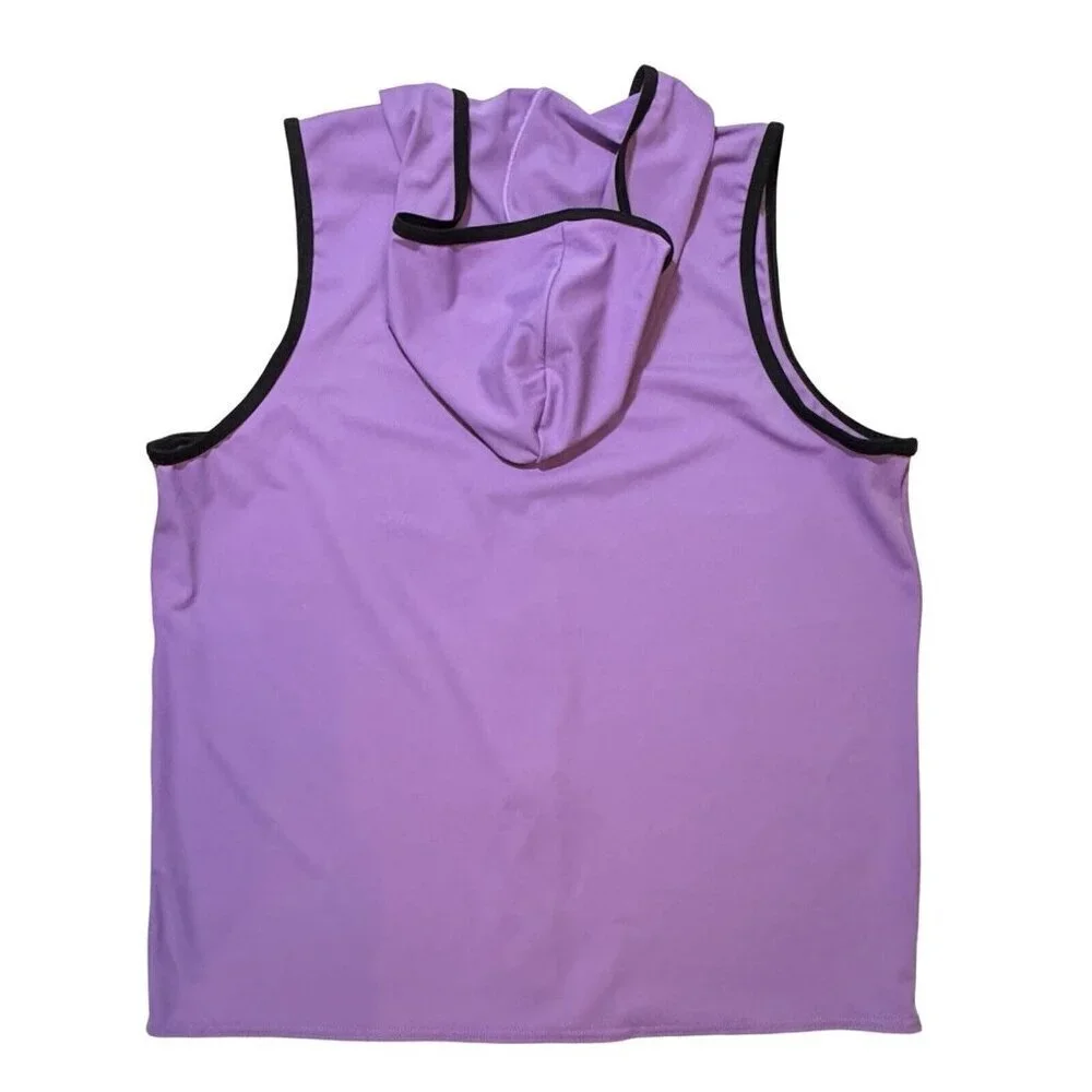 WEISSMAN Unisex Lavender Hooded Dance Vest Size‎ XLC Zipper Hip Hop Costume NEW